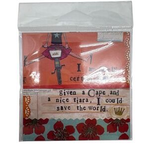 Curly Girl Design Mini Fridge‎ Magnet  I Could Save the World Gift for Her BFF